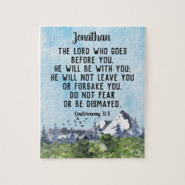 Deuteronomie 31 8 Bijbelverse Waterverf Natuur Legpuzzel