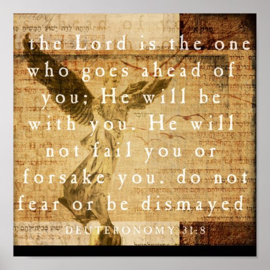 Deuteronomie 31:8 poster (Voorkant)