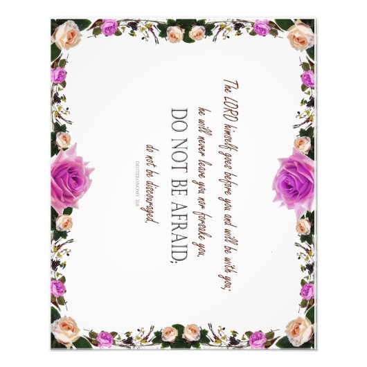 Deuteronomie 31, niet bang zijn, foto afdruk (Voorkant)