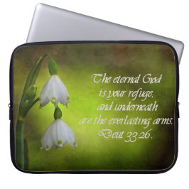 Deuteronomie 33:26 Eternal Refuge Inspirerend Laptop Sleeve