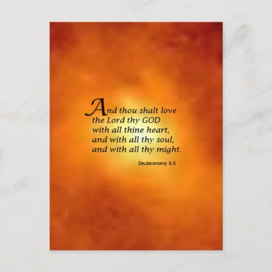 Deuteronomie 6:5 briefkaart (Voorkant)