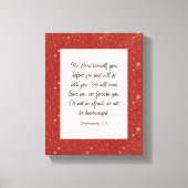 Deuteronomium 31:8 Bijbelvers Afbeelding Canvas Afdruk (Voorkant)