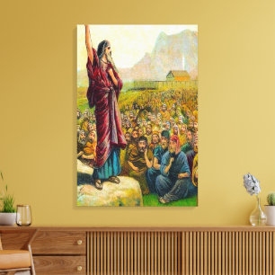 Deuteronomium 6:1-9 Liefde en gehoorzamen God Canv Canvas Afdruk