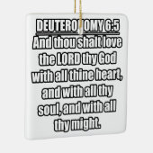 Deuteronomium 6:5 KJV Bijbel Verse Keramisch Ornament (Rechts)