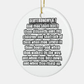 Deuteronomium 6:7 KJV Bijbel Verse Keramisch Ornament (Links)