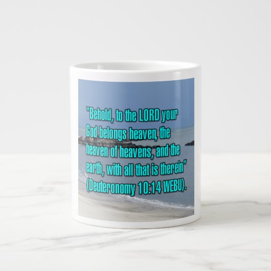 Deuteronomy 10:14 WEBU Mug Extra Grote Beker (Voorkant)