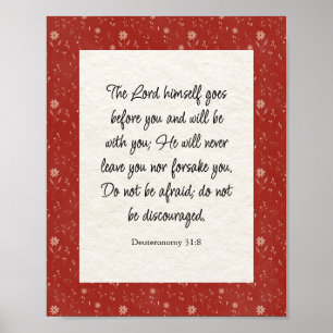 Deuteronomy 31:8 Bijbelvers Afbeelding  Poster