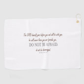 Deuteronomy_31:8 Golfhanddoek (Horizontaal)