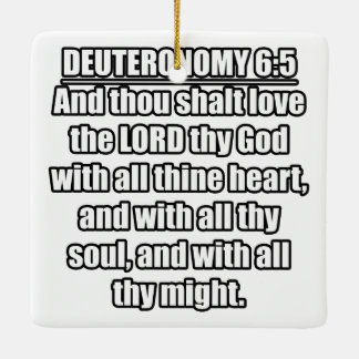 Deuteronomy 6:5 KJV Bijbelvers Keramisch Ornament
