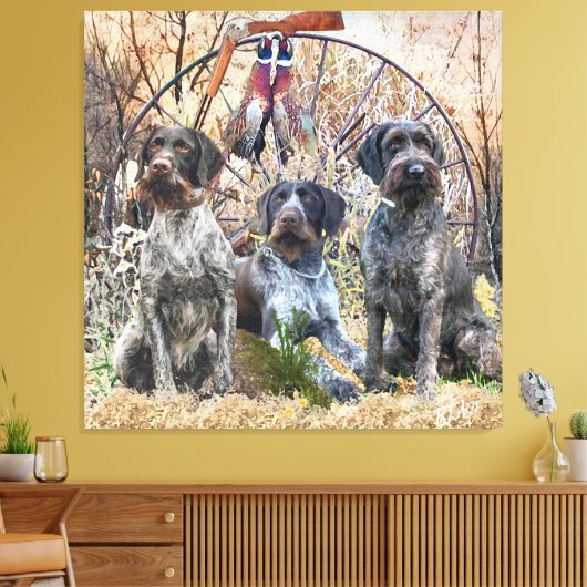 Deutsch Drahthaar Canvas Afdruk (Insitu (Woonkamer))