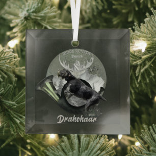 Deutsch Drahthaar Glas Ornament