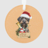 Deutsch Drahthaar, Joyeux Noël ! Bouton magnétique (dos)