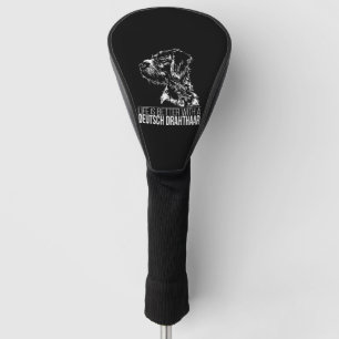 Deutsch Drahthaar leven is beter hond zeggen Golfheadcover