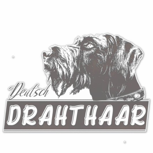 Deutsch Drahthaar Sticker (Voorkant)