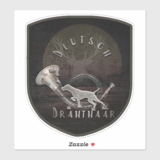 Deutsch Drahthaar Sticker (Vel)