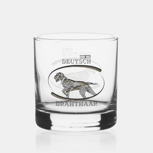 Deutsch Drahthaar Whisky Glas (Achterkant)
