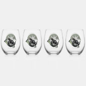 Deutsch Drahthaar Wijnglas Zonder Voet (Achterkant)