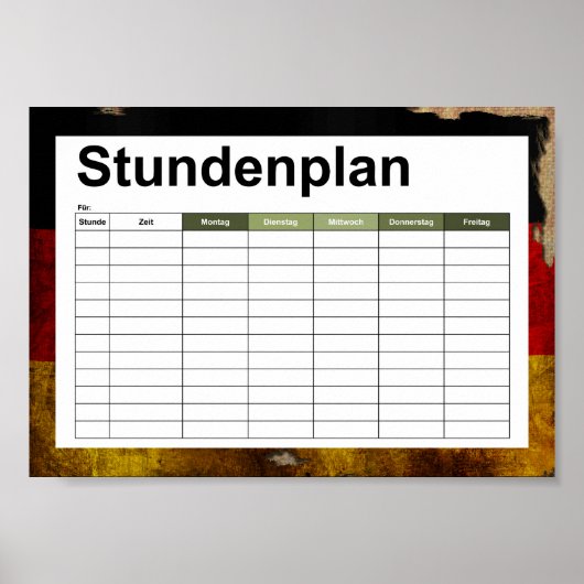 Deutsch Flagge - ... Poster (Voorkant)