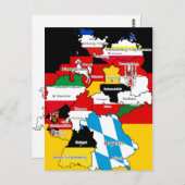 Deutsche Bundesländer Briefkaart (Voorkant / Achterkant)