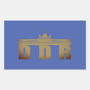 Deutsche Demokratische Republik Rechthoekige Sticker
