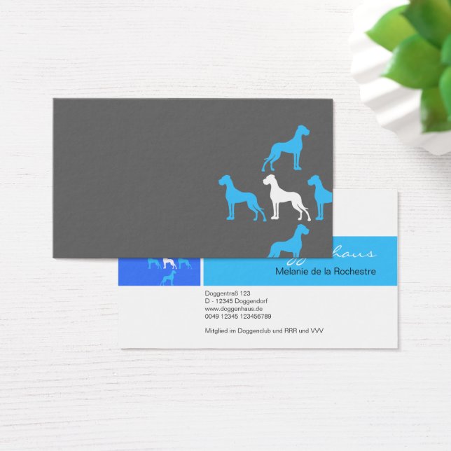 Deutsche Doggen Visitenkarten (Bureau)