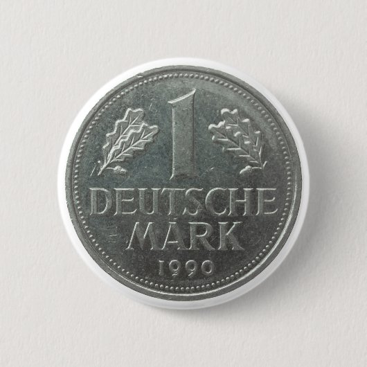 Deutsche Mark - munt Ronde Button 5,7 Cm (Voorkant)