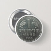 Deutsche Mark - munt Ronde Button 5,7 Cm (Voorkant /achterkant)