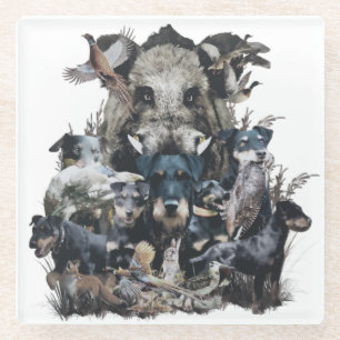 Deutscher Jagddooder Glazen Onderzetter