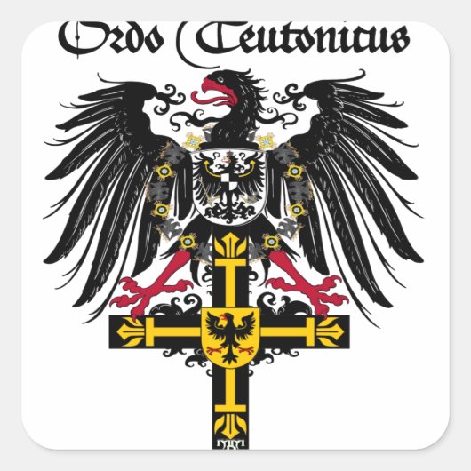 Deutscher Orden Kaiseradler Aufkleber Vierkante Sticker (Voorkant)
