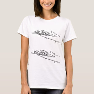 "Deutsches Eck, Koblenz" Minimalistische kunst T-shirt