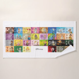 Deutsches Fingeralphabet Badhanddoek