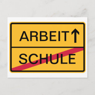 Deutsches Ortsschild, Ortsausfahrt Briefkaart