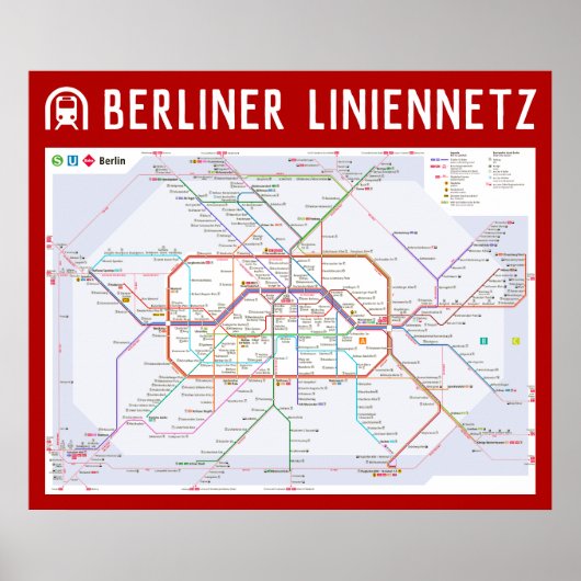 " Deutschland: 2021/heute Berlin - (U/S/Tram) Netz Poster (Voorkant)