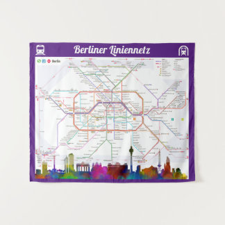 " Deutschland: 2021/heute Berlin - (U/S/Tram) Netz Wandkleed