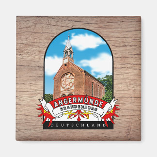 Deutschland Angermünde Vintage souvenir Magneet