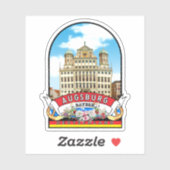 Deutschland Augsburg Vintage souvenir  Sticker (Vel)