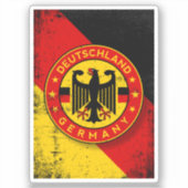 Deutschland, Badge van Duitsland Sticker (Voorkant)
