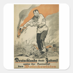 Deutschland -  Duitse oorlog Vierkante Sticker
