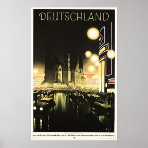 DEUTSCHLAND DUITSLAND Europees reisposter Poster
