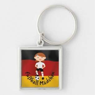 Deutschland Duitsland Fußball Mädchen 3 v2 Sleutelhanger