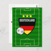 Deutschland Duitsland Voetbal Briefkaart (Voorkant / Achterkant)