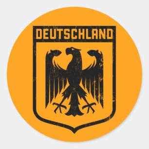 Deutschland Eagle - Duitsland wapenstilstand Ronde Sticker