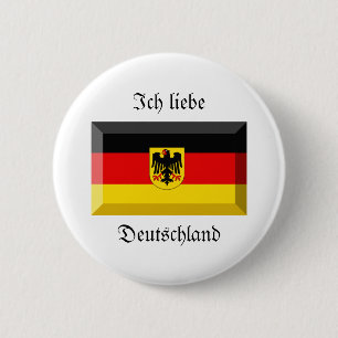 Deutschland Flag Gem Ronde Button 5,7 Cm