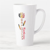 Deutschland Flag Roos Personalized Large Latte Mok (Rechts)