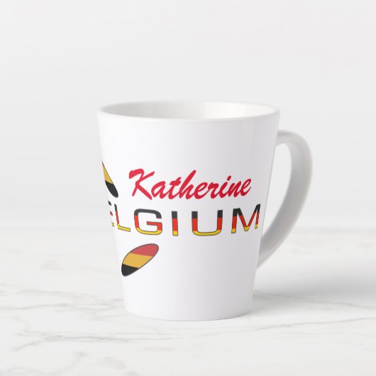 Deutschland Flag Rose Personalized Small Latte Mug (Angle droit)