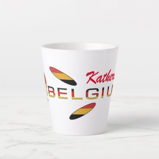 Deutschland Flag Rose Personalized Small Latte Mug (Devant)