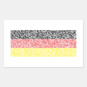 Deutschland Flagge - Duitse vlag Rechthoekige Sticker