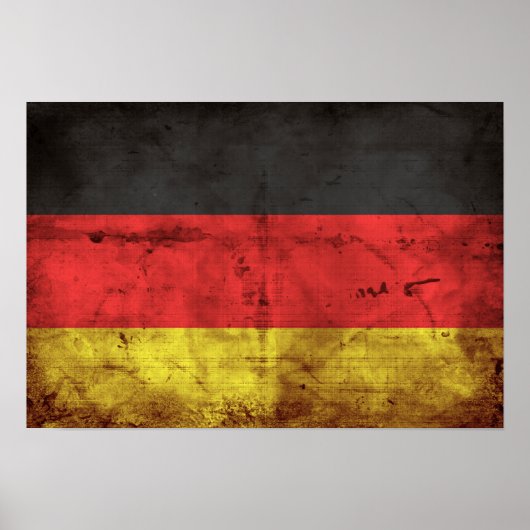 Deutschland Flagge Poster (Voorkant)