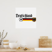 Deutschland Grote fusbal logo Poster (Keuken)