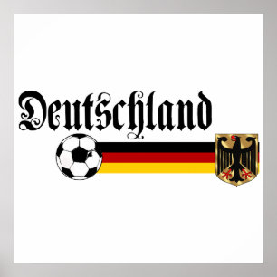 Deutschland Grote fusbal logo Poster